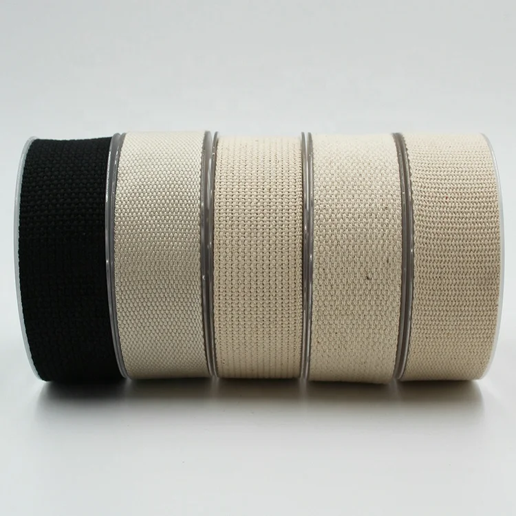 Wholesale Manufacture 38mm Cotton Jacquard Woven Strap Tape Custom 25mm Cotton Webbing Bag Belts