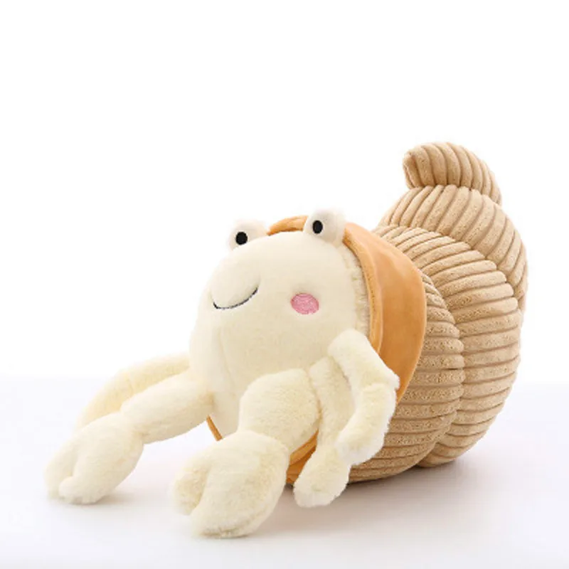 CPC Adorable Hermit Crab Plush Doll Customizable Soft Stuffed Animal with Big Eyes PP Cotton Filling Plushie Toy