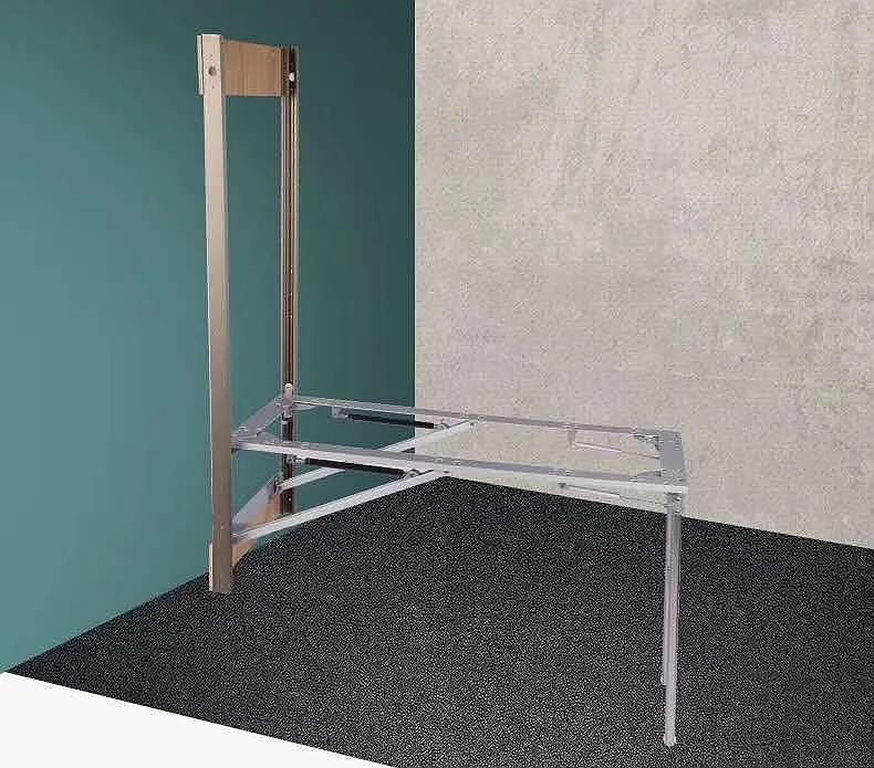 Modern Multifunction Transformer  2 in 1 Convertible Pull Out Hidden Folding Dining Table Hardware Mechanism