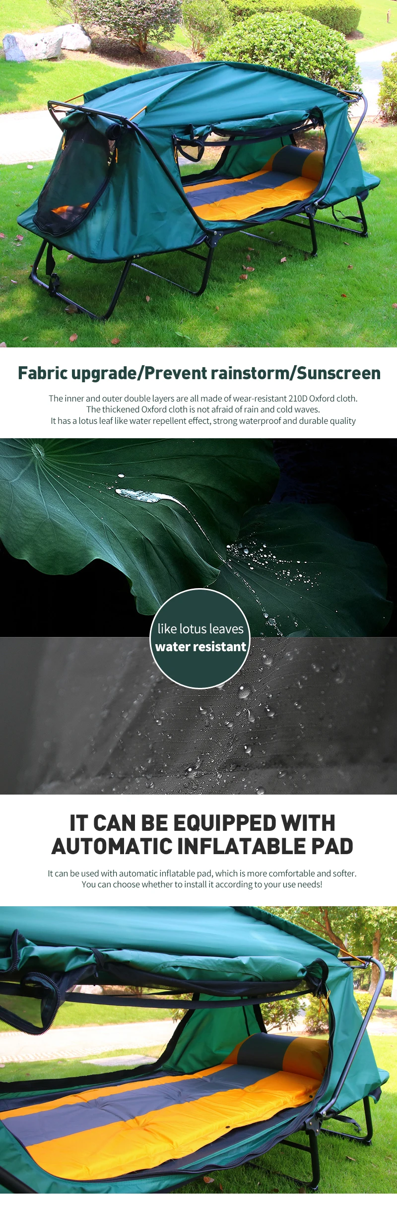 Gymax Heavy Duty Sleeping Cots Hiking 1 Person Waterproof 4 Swag