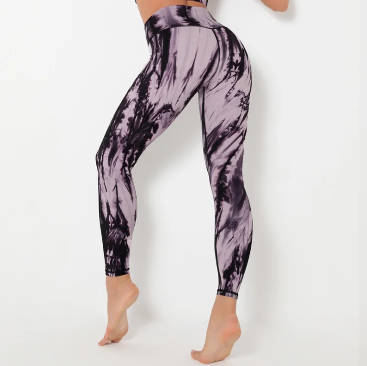Soft Workout Tights Tie Dye Leggings 