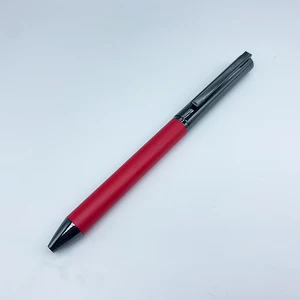 Wholesale High Quality New Luxury Red Metal Pen With Custom Logo Stationery Office Supplies Promotion Twist Metal Ballpoint Pen
