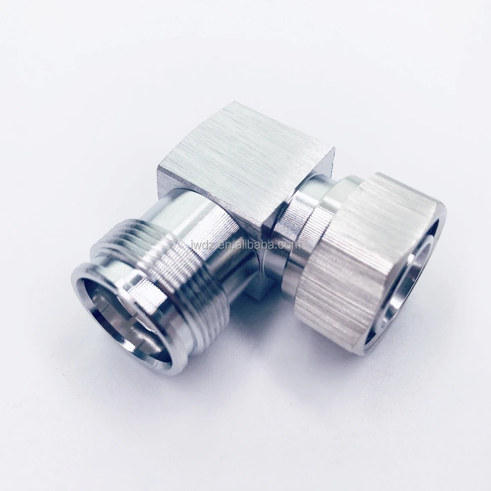 Coaxial 4.3/10 male to 4.3/10 female right angle connector adapter,4.3-10 male to 4.3-10 female right angle connector adapter