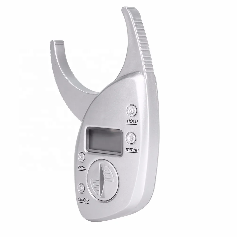 Digital Body Fat Caliper Analyzer Measure mm inch LCD for Men