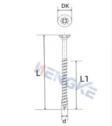 ANSI Standard Steel Countersunk Tapping Screw with Silver Plated Finish Wood Screw Chipboard Screw Zinc Plated Countersunk Head factory