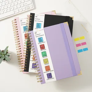 Custom A5 Spiral Notebook High-Value Diary Ins Style A3/A4 Leather Planner Thick Loose-leaf Paper for Students Office Use