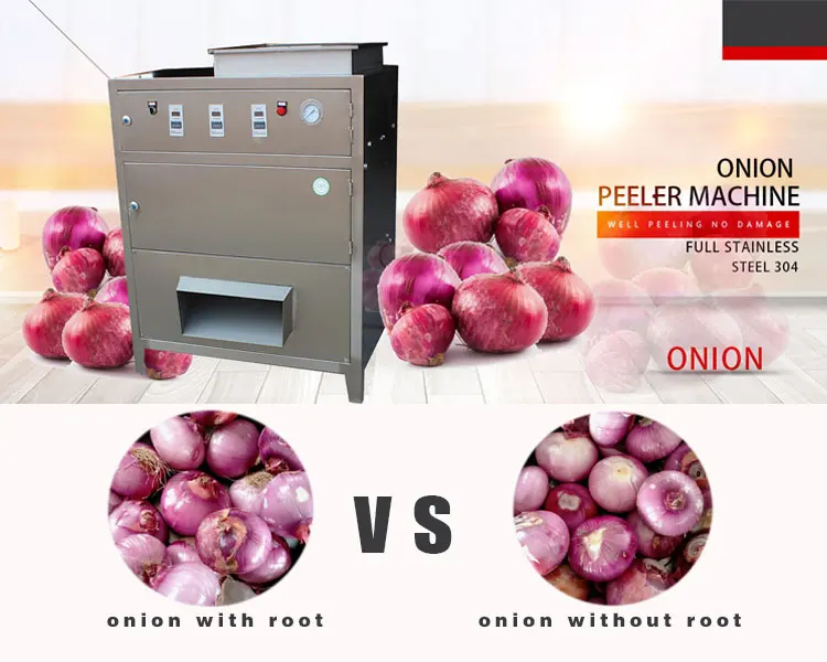 Onion Skin Peeling Removing Machine Onion Root Cutter Onion Garlic