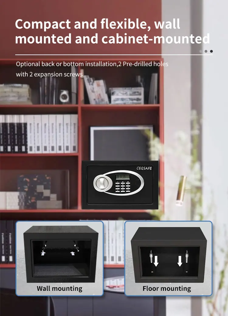CEQSAFE Hot Sale Popular Office Home Security Electronic Digital Mini Safe Box for Money details