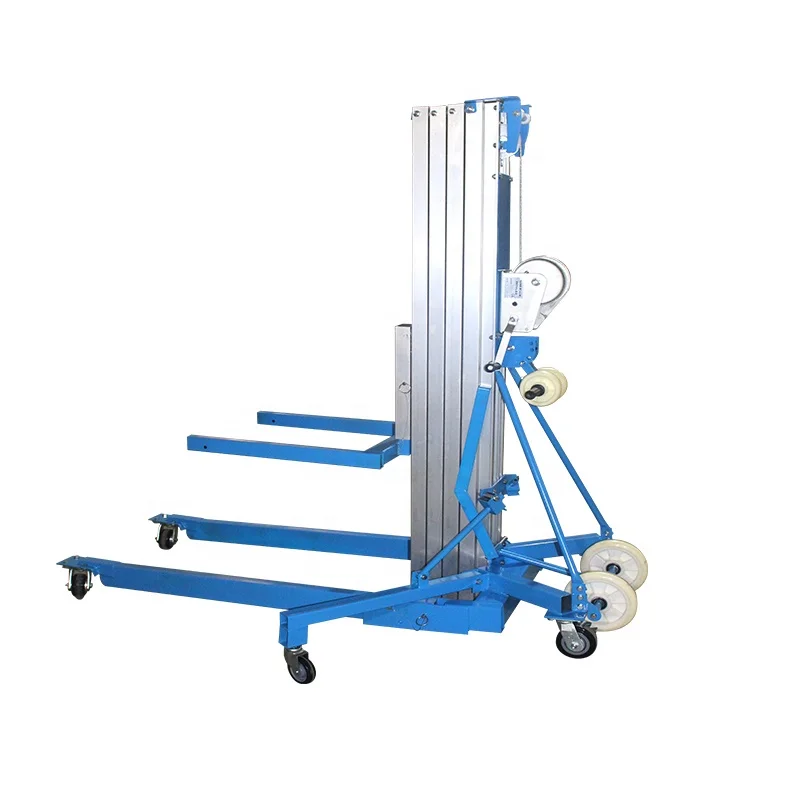 Manual Pipe Lifting Device Pulling Positioning Horizontal Vertical Pipe Handler Aluminum Bin Lifter