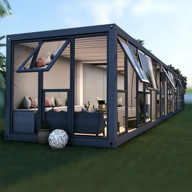 Factory New Luxury Design Prefab Modular Summer House Garden Backyard Room Glass Wall Living Hotel Home Prefabricated Office