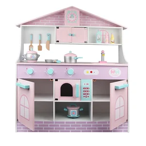 Japanese Style Wooden Playhouse Kitchen Toy Set with Realistic Tableware for Kids Pretend Play and Educational Fun