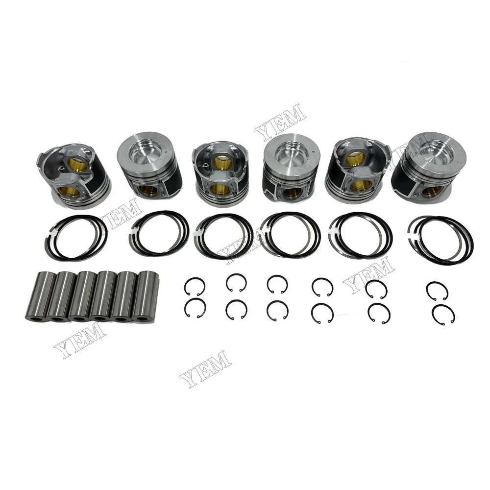 J08E New Piston Kit W/ Ring Set for Hino 238 268 338 Excavator Engine Parts