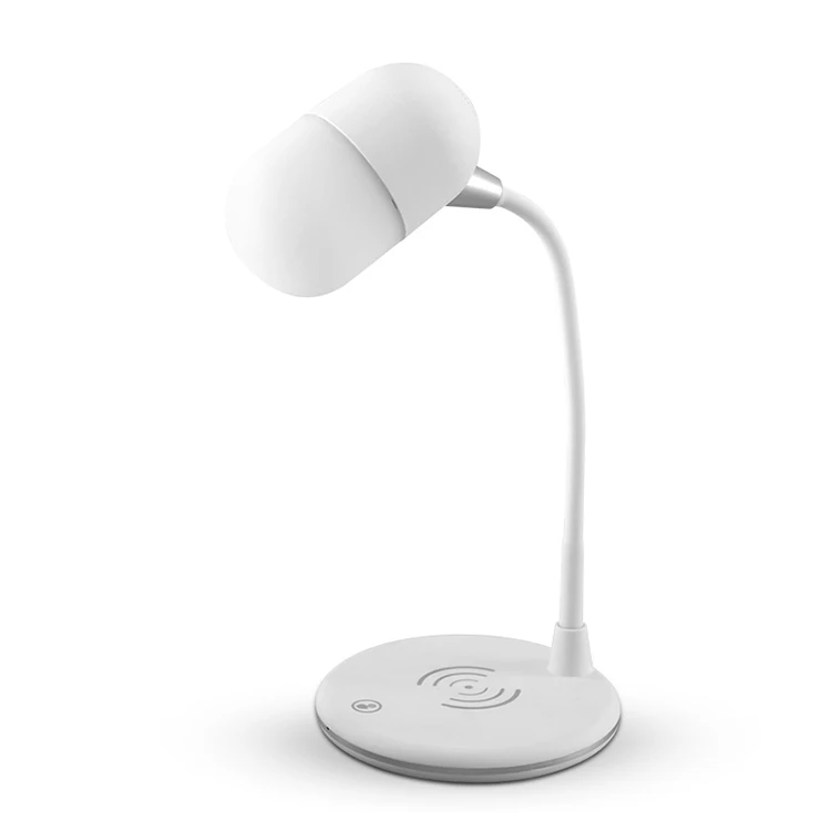 High Quality Durable Clip Base LED Table Lamps Study Reading LED Desk Lamp Light with Bluetooth Speaker