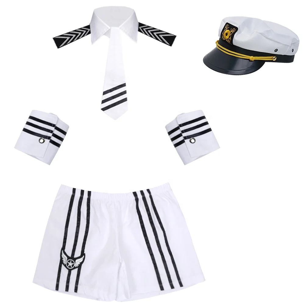 Mens Sexy Sailor Costume Overalls Captain Cosplay Underwear Set Suspenders  Boxer with Collar Cuffs Halloween Role Play Costumes| Alibaba.com