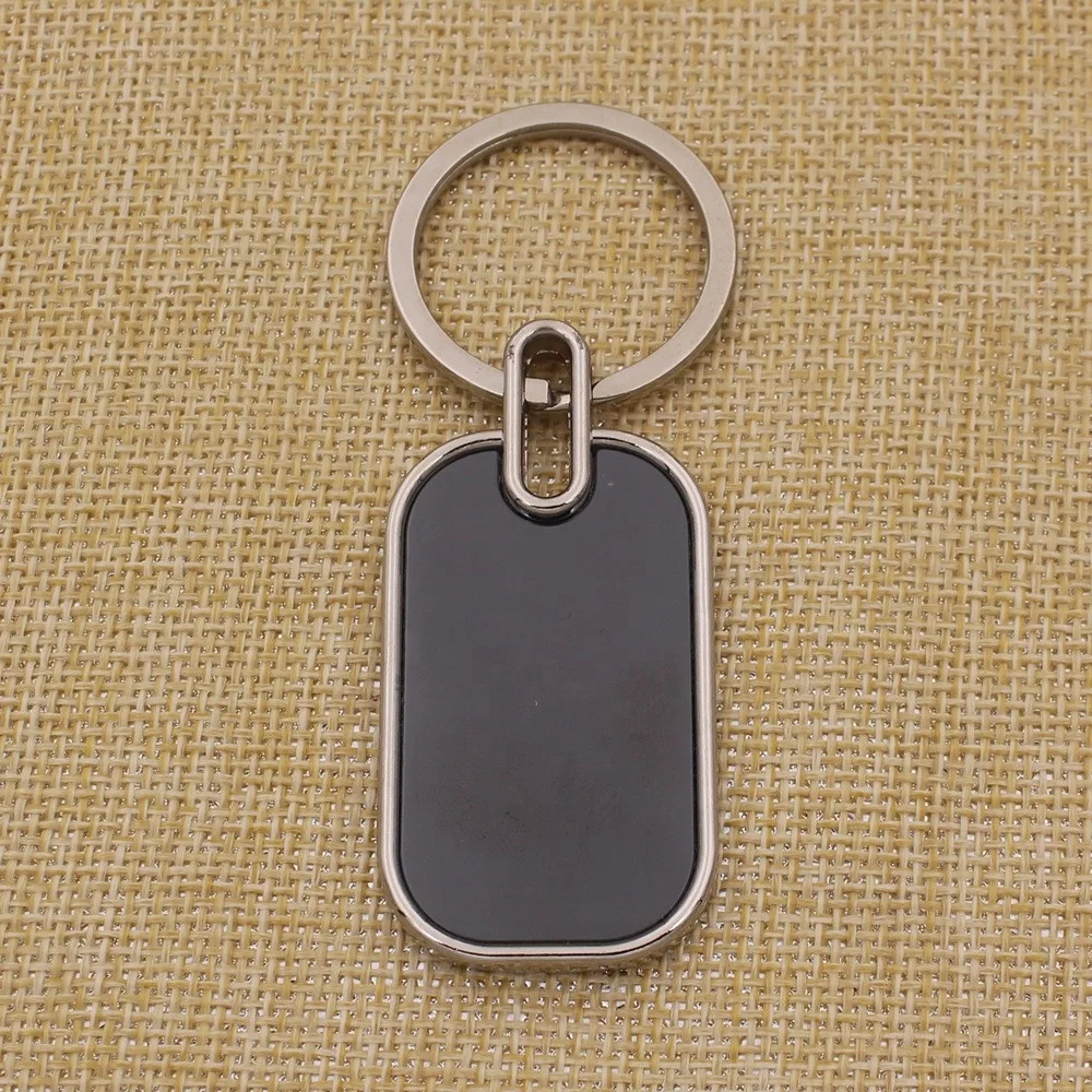 Customized Easy Design Blank Metal Keychain Black Key Chain for Promotion Gifts From China