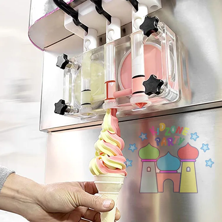 Коммерческий охлаждаемый прозрачный смешанный ароматизатор пять мягких ароматизаторов аппарат для производства йогурта мороженого