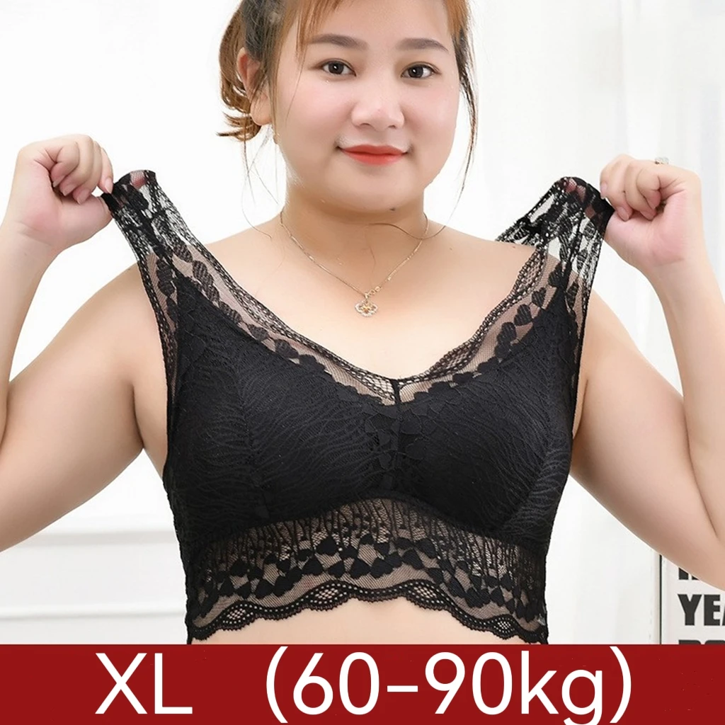 Lace Bra Wire Free Plus Size Bras For Women Underwear Bralette