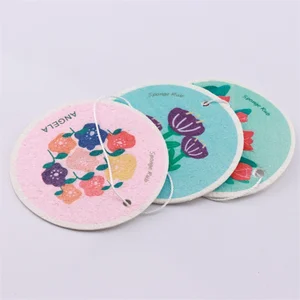 Cartoon Compressed Sponge Sheets Kitchen Round Cellulose Sponge Biodegradable Cellulose Compressed Sponges