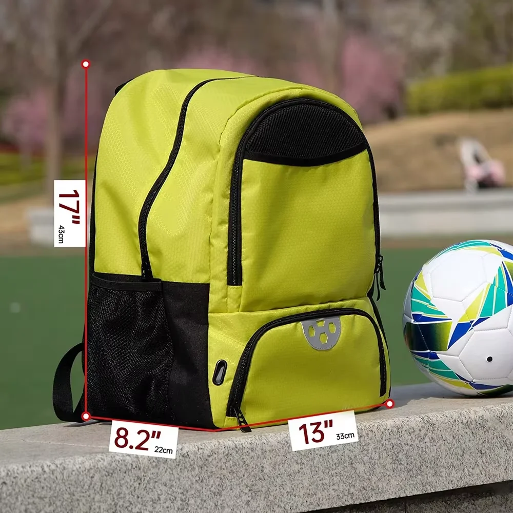 High Quality Multi-Function Sports Rucksack USB Zipper Closure Anti-Theft for Soccer Volleyball Football Basketball Balls