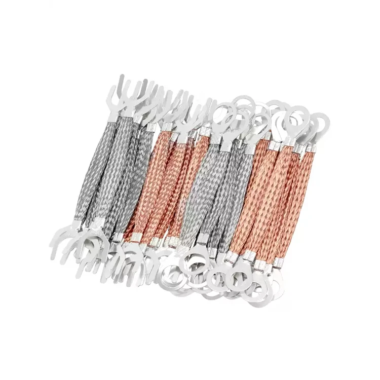 Customized copper flange electrostatic jumper wire with explosion-proof copper braided strip flange connection wire