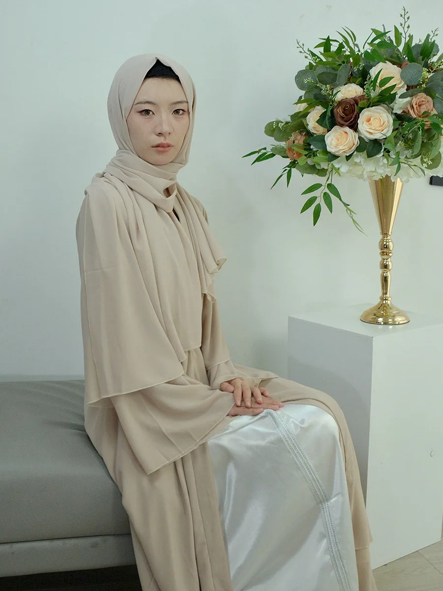 Princess White Serene Hill Muslim Wedding Women Dress Black Long Sleeve