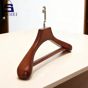 Heavy Duty Extra Wide Shoulder Antique With Bar Luxury Wooden Suit Hanger