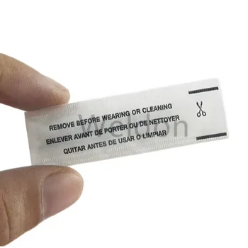 Sewing Labels Clothing Tags 58KHz EAS AM Label Anti-theft Clothing Tag Satin Security Woven Tag