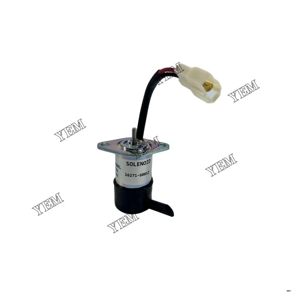 Fuel Shut Off Stop Solenoid 16271-60012 Fit for Kubota V1505 Engine Overhaul Rebuild Kit