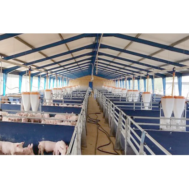 Cheap and High Quality Prefabricated Construction Design Steel Frame Pig Shed Long Span Steel Structure Pig Farm Building