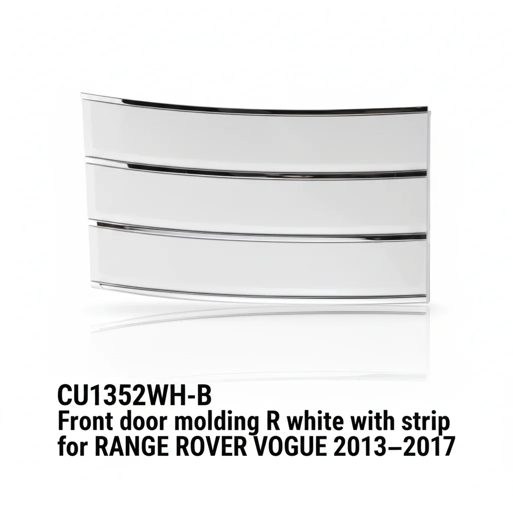 CU1352WH-B Factory Style Weather Resistant Front Door Molding R White with Strip for RANGE ROVER VOGUE 2013 -2017