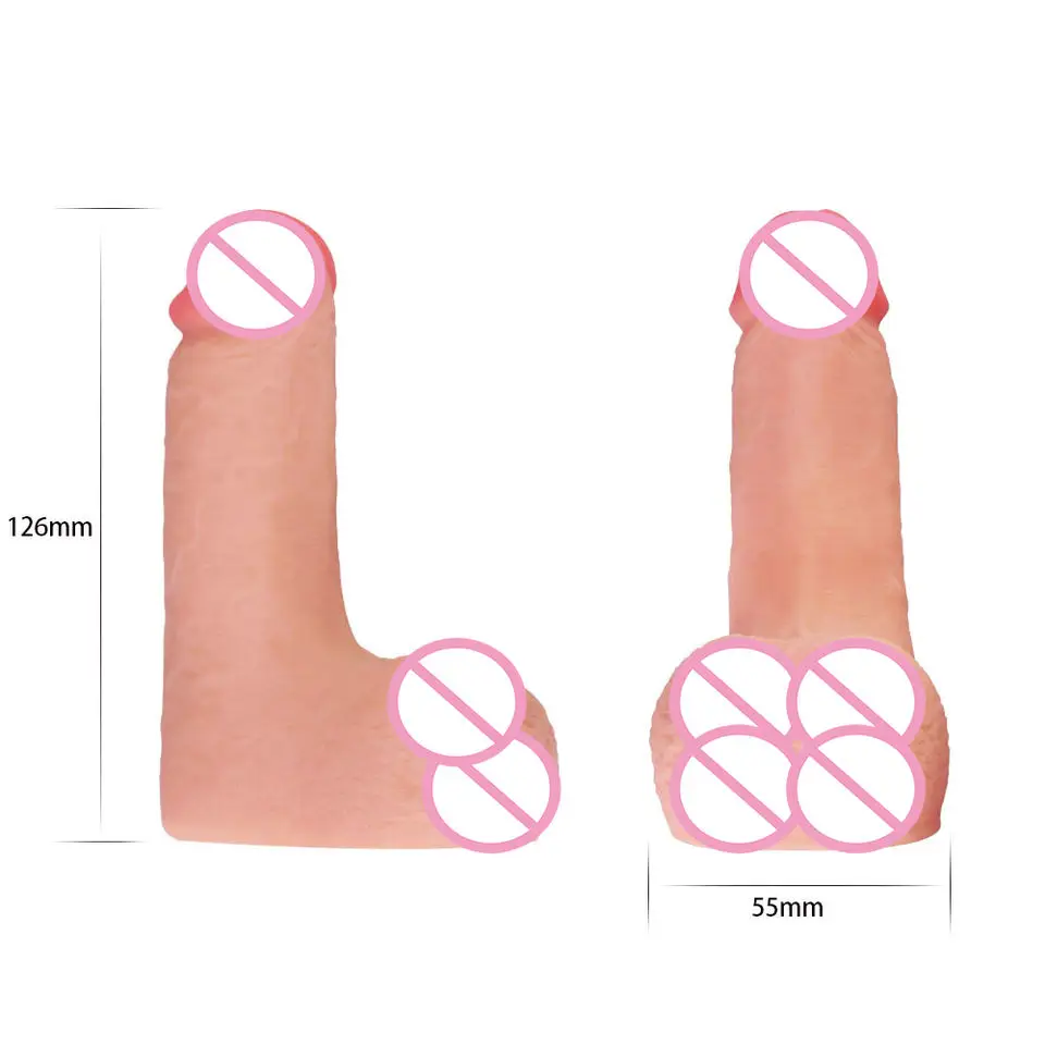 4.9inch Ultra Soft Realistic Short Small Dildo Transgender Ftm Prosthetics  Penis