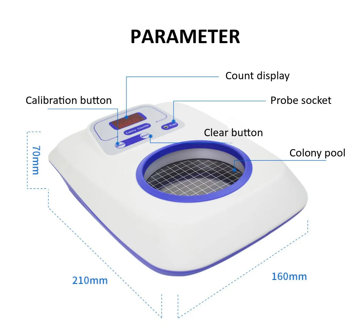 Toplionace Digitalanzeige Colony Counter Bacteria T Produktbild-Vorschau 6