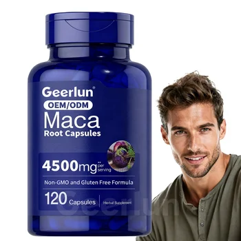 Custom Maca Root Powder Capsules Male Enhancement Energy Boost Ashwagandha Herbal Supplements