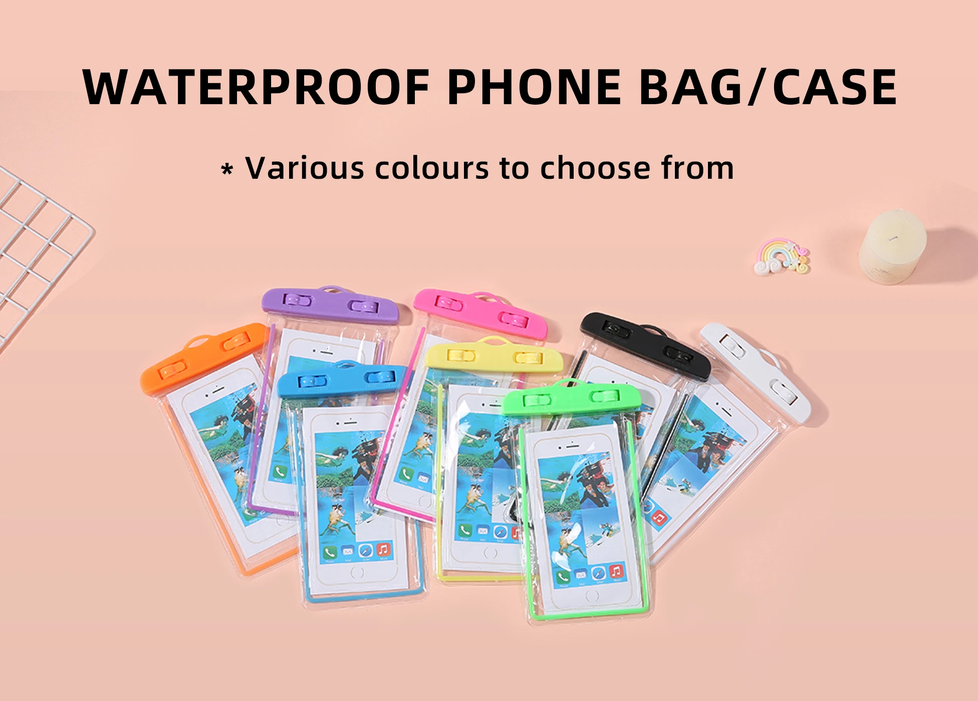Universal Pvc Waterproof Phone Pouch Floating Dry Bag Cover Case Fit All Type Mobile Phone