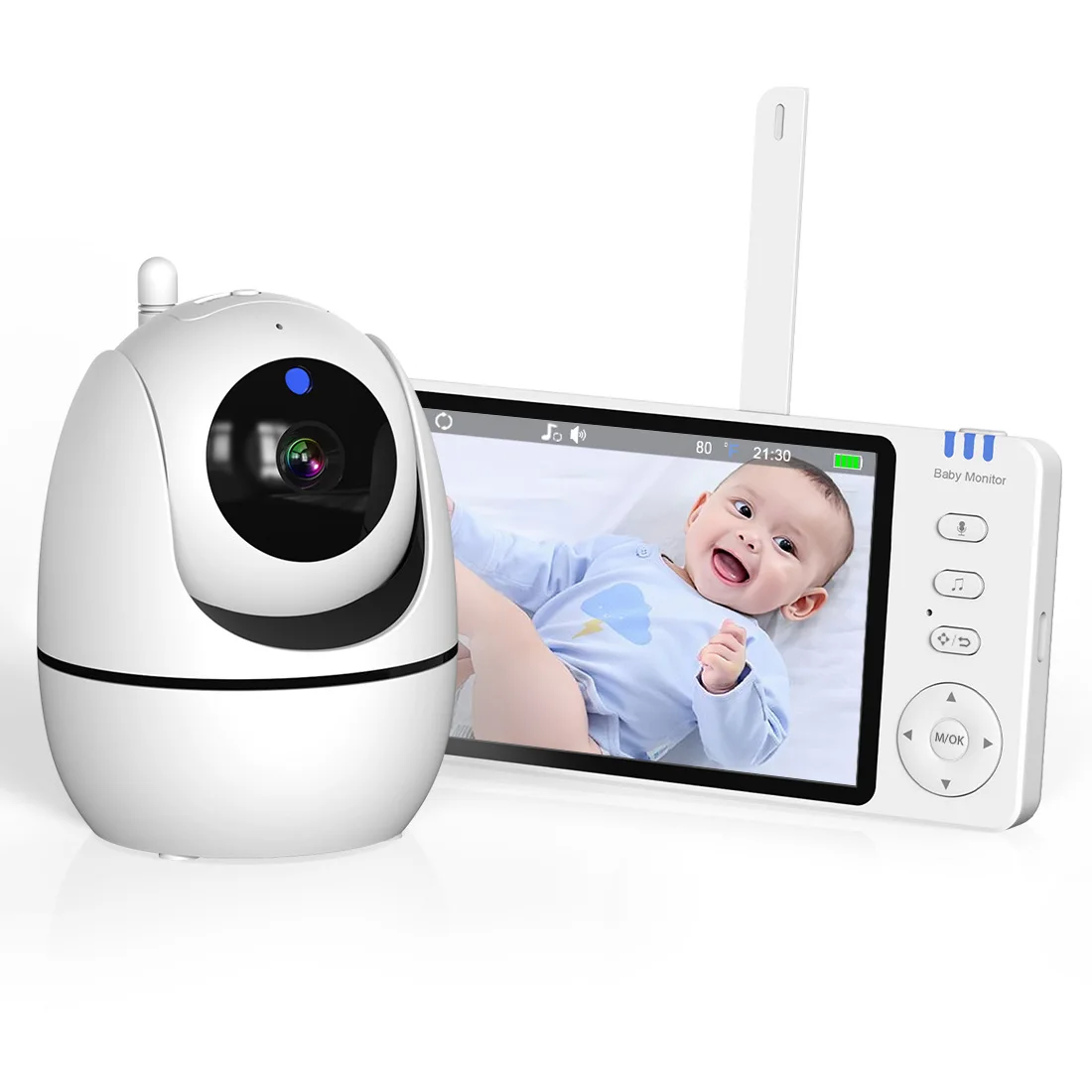 ABM501 5インチワイヤレスPTZズーム1080pベビーモニター