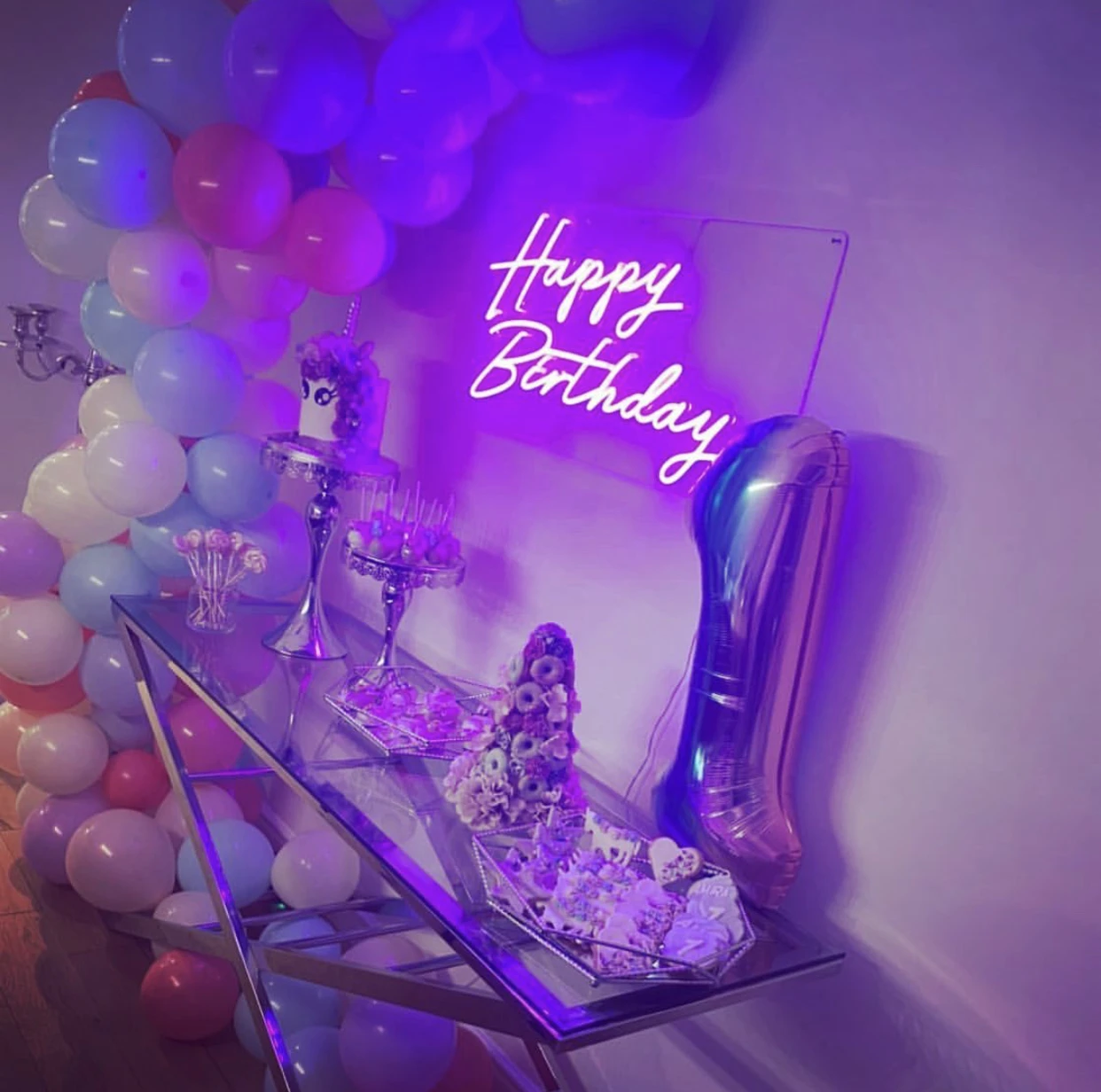 Letreiro de Neon LED Feliz Aniversário para Decoração de Festa de  Aniversário, image size:1242x1232