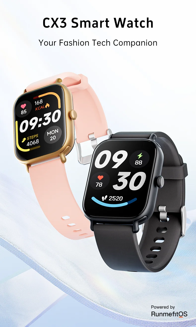 CX3 Smartwatch for Men Women 2 Inch Touch Screen BT Calling Heart Rate Sleep Tracking IP68 Waterproof Sport Bracelet Smart Watch