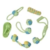 Two-color rope knot ball