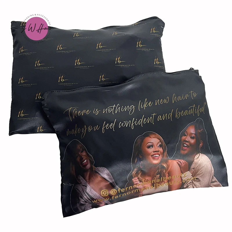 Luxury Custom Logo Drawstring Pouch Satin Lining Perfume Party Gift ...