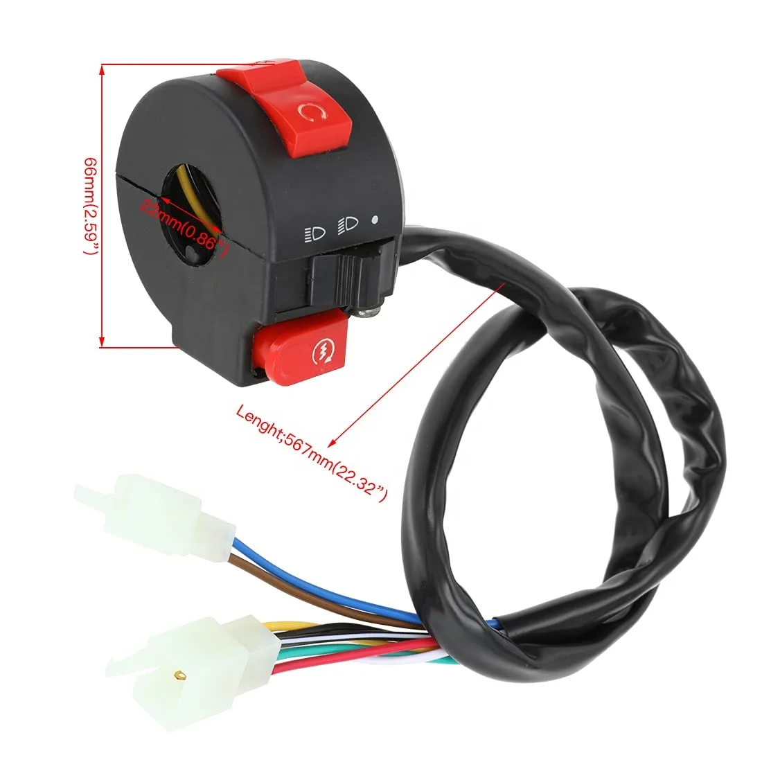 Левый стартер HIAORS для 50cc 70cc 90cc 110cc 125cc TaoTao RoKeta Coolster Sunl Chinese ATV Quad 4 Wheeler штепсельная