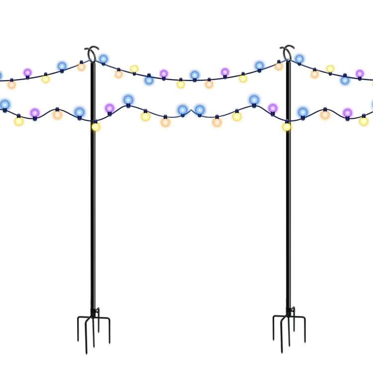 Jhmech Festoon Pole Custom Outdoor Backyard Holiday Styling 2.75m 2