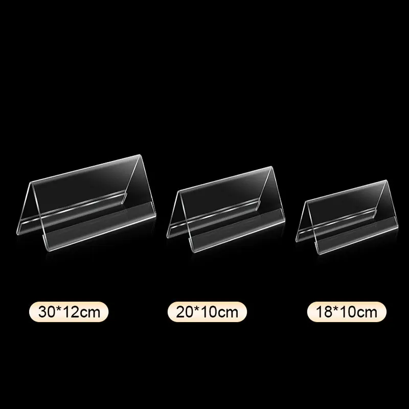 Factory Custom Acrylic Desk Nameplate Holder Table Tents Sign Stand for Table Display Clear Tent Cards Holder Name Plate Holder