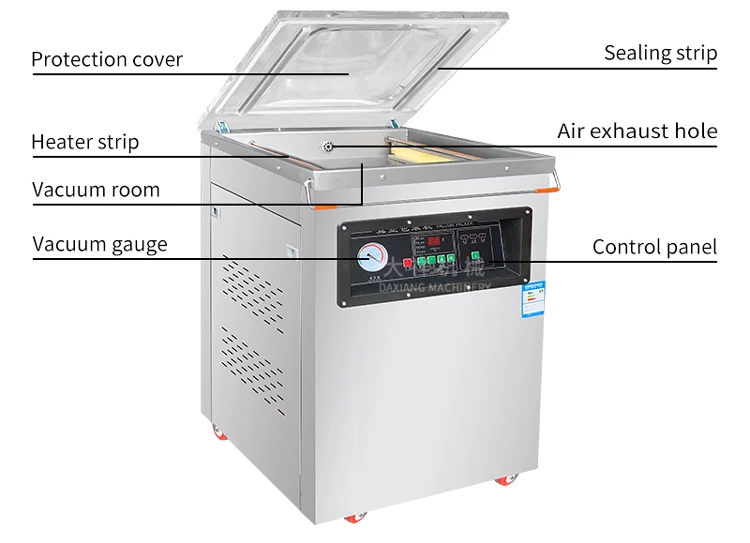 DZ-600-2D Food Vegetable Fruit Sandwich Container Sealing Fish Meat Shrimp Ready Meals Nitrogen Flushing Vacuum Sealer Machine supplier