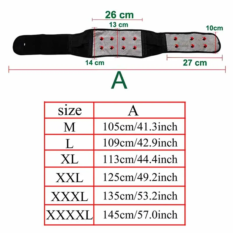 self heating lumbar waist support belt magnetic lower back brace waist support protection belt breathable