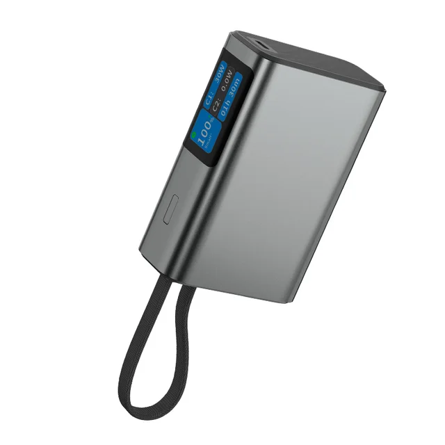 High Quality Power Bank 10000mah Battery Builit-in Long Cable PD 35W Fast Charging Battery for All Mobile Phones