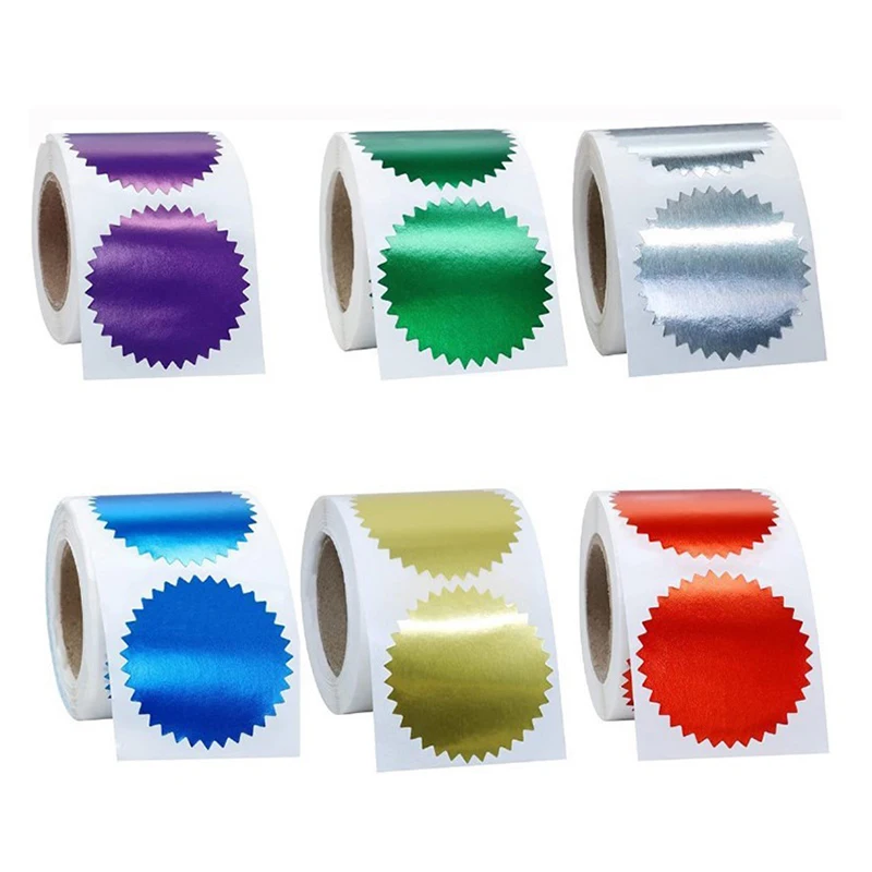 Custom Gold Metallic Certificate Sealing Labels Awards Legal Gold Foil