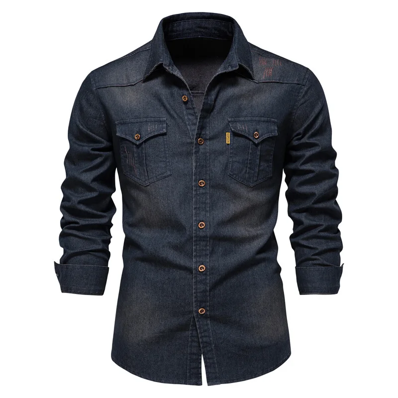 Men's Spring Denim Shirts Soft, Stylish, and Versatile