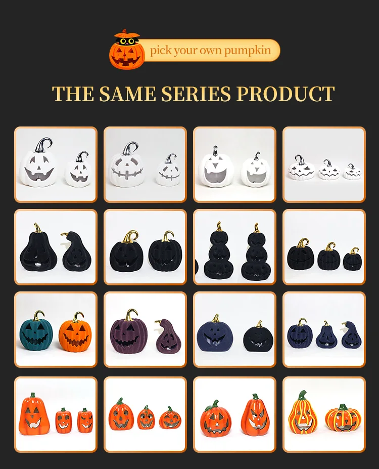 Halloween Supplies Pumpkins Home Decoration Artificial Craft Halloween Ceramic Pumpkin supplier