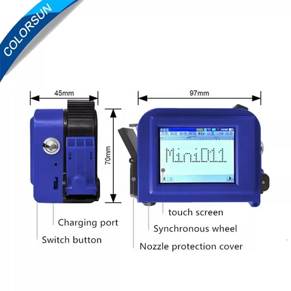 New Mini Optional Handheld Printer Smart Ink Jet /handheld Inkjet Printer for Date &barcode Printing