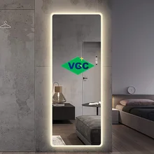 VGC Good Price Modern Hotel Wall Mounted Mirror Rectangle Smart Mirror LED  Bath Mirrors For Hotel